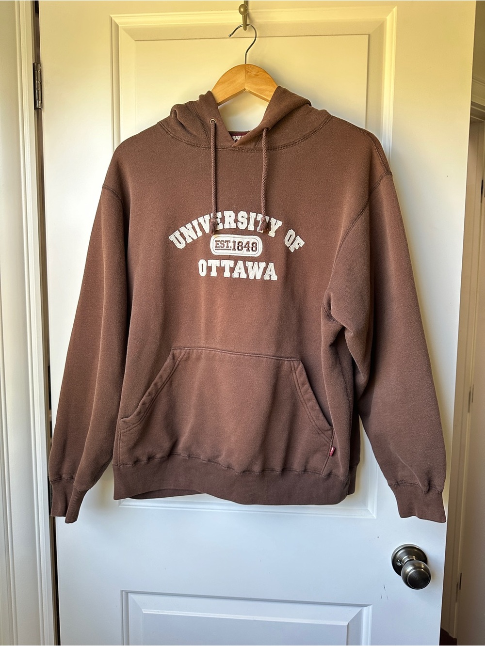 Vintage Uottawa Brown Hoodie